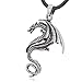 Dan's Jewelers Gothic Dragon Pendant Necklace, Fine Pewter Jewelry