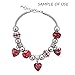 RUBYCA European Charm Bracelet Silver Plated Snake Chain Lobster Clasp DIY Jewelry 7.5 Inch 10pcs