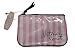 Victoria's Secret Pink And White Stripes Coin Purse / Cosmetic Bag / Keychain.