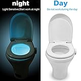 Rechargeable Toilet Light with 8 Color Changes，Motion Activated in Darkness Only，New appearance with IP67 Waterproof Design，JC Porter