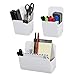Wallniture Origami Multipurpose Wall Mounted Drawer Organizers for Office, Kitchen and Nursery White, Recycled Plastic, Various Sizes, Set of 3, Assembly Required