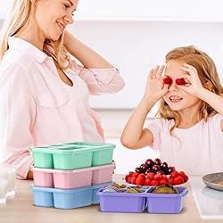 Bento Box for Adults and Snack Containers Set of 4