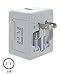 GearIt Universal Travel Adapter, All in One World Wide AC Wall Charger (US / UK / EU / AU) with 1A USB Charing Port, White