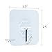 LuckIn Damage Free Hanging Clear Hooks Self Adhesive Tile Hook Heavy Duty 15lb Stick on Wall Hanger Holders, 10pcs