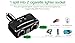 ONEVER 1 to 2 Sockets Cigarette Lighter Splitter, Dual USB Car Charger DC Outlet Power Adapter with On/Off Switch and Voltage Display Support Fast Charging Compatible Smartphones Tablets Dash Cam etc