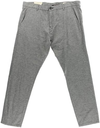 Selected Homme Mens Heathered Flat Front Linen Pants Gray 36/34