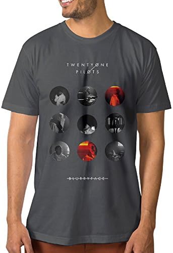 BADOU Twenty One Pilot Blurryface Geek Men's Tees S DeepHeather