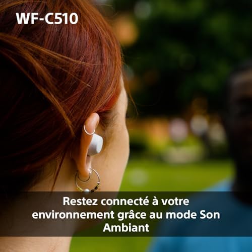 WF-C510 Truly Wireless - Ecouteurs Intra-Auriculaires Bluetooth, Petits, Légers, Connexion Multipoint, Son Ambiant, IPX4, Spotify Tap, Charge Rapide, Batterie jusqu'à 22h, iOS et Android – Noir
