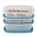 Rubbermaid Easy Find Lids Food Storage Containers, Arctic Blue, 6-Piece Set 1877958