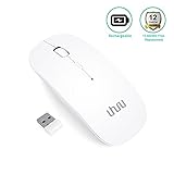 UHURU Wireless Mouse 2.4G Silent Rechargeable and Portable Mouse with 3 DPI for Notebook, Pc, MAC, Laptop, Computer - New &amp; Improved Version [White] (Electronics)