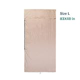 Weanas Lightweight Warm Roomy Cotton Sleeping Bag Liner, Travel Sheet Sleep Sack, Rectangular 83″ X 40″ (30″), Comfortable, for Travel, Youth Hostels, Picnic, Planes, Trains