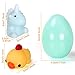 B Bascolor 12 PCS Filled Easter Eggs Plastic Surprise Eggs Easter Basket Stuffers Fillers Prefilled Easter Toys with Mochi Squishy Stress Relief Toys for Kids Easter Party Favors