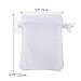 Foxnovo 100 Pack 9x12cm Organza Drawstring Gift Bags, Wedding Favor Bags (White)