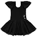 YiZYiF Girls Kids Ballet Dancewear Skating Dress Leotard Skirt Outfit Clothes (2-3, Black)