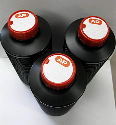 Three AP Air Reduction Air-Evac Darkroom Chemical Storage 1-Liter Bottles - Thumbnail 2