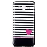 Urberry Grand Prime G530h G5308 Case, [Cute Black Design] Protective TPU Gel Case for Samsung Galaxy Grand Prime G530h G5308 with Phone Braceket and Anti-dust Plug