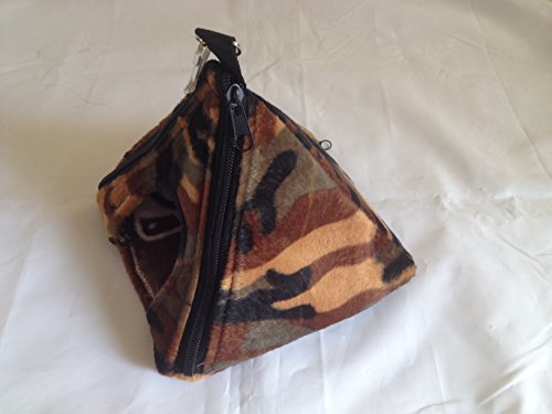 Pyramid House Bed Cave Cage For Small Pet Mouse Rat Sugar Glider Squirrel Bird (Brown Camouflage)