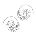 NOVICA Artisan Handmade Sterling Silver Halfhoop Earrings 925 from Indonesia No Stone [1.3 in H x 0 in W x 1.1 in D] ' Spiral Beauty'