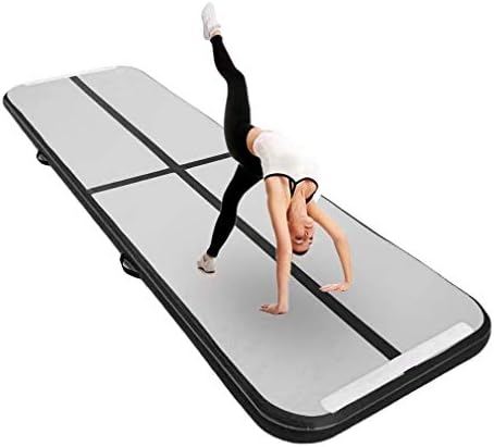 CNSPORT 10ft/13ft/16ft/20ft/23ft/26ft Inflatable Gymnastics Airtrack Tumbling Mat Air Track Floor Mats with Electric Air Pump for Home Use/Training/Cheerleading/Beach/Park and Water