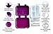 Bento Lunch Box by Fenrici, Leak-Proof Lunch Box, Removable Tray for Easy Cleaning, Perfect Portion Sized, BPA Free, Food Safe, Dark Purple