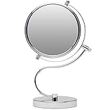 Mirrorvana Cute & Curvy Double-Sided Magnifying Makeup Mirror w/1x 10x Magnification for Vanity Countertop, 6-Inch