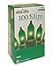 Brite Star 100 Count Mini String Christmas Lights, Green - 22 feet Indoor/Outdoor Christmas Tree Lights with Green Wire