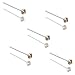 L & L Nation Peach Cz 925 Sterling Silver Nose Ring 1.2mm Prong Setting Straight Ended 10 Pcs Lot
