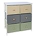 Lifewit Small Storage Drawer Unit with Metal Frame for Children, Small Clothes Organizer with Wooden Tabletop for Livingroom, Bedroom, Cabinet with 6 Easy Pull Fabric Drawers, 3-Tier