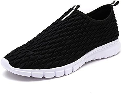 SANBANG Mens Slip-On Sneakers Casual Athletic Lightweight Walking Running Driving Shoes Black 10M US