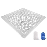 AIO Robotics Silicone Mat for 3D Printing Pen Drawing & Designing Including Two Silicone Finger Caps, Transparent