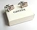 Covink Flying American National Flag Men's Office Cufflinks Cuff Buttons, Silver, One Pair