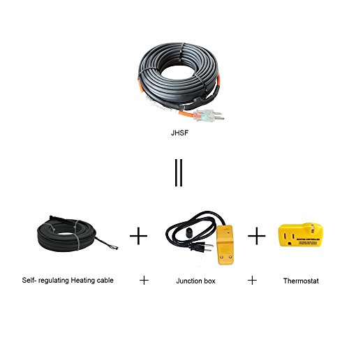 HEATIT JHSF 30-feet 120V Self Regulating Pre-assembled Pipe Heating Cable