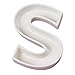 Ivy Lane Design Ceramic Love Letter Dish, Letter S, White