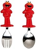 Munchkin Sesame Street Toddler Fork and Spoon, Elmo (Pack of 2)
