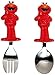 Munchkin Sesame Street Toddler Fork and Spoon, Elmo (Pack of 2)