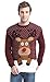 Daisysboutique Men's Holiday Reindeer Snowman Santa Snowflakes Sweater (Large, Reindeer)
