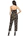 Zeagoo Women Sleeveless Wrap Front Floral Print Cami Loose Jumpsuit Overall