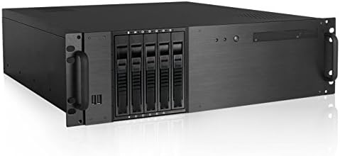 iStarUSA Group 3U mATX 5xHS 3.5 Rackmount Chassis Black PS2 PS, Slim Optical (D-350HB-T)