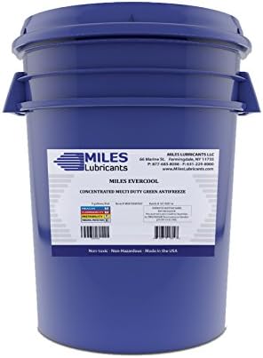 MILES LUBRICANTS Miles Evercool Concentrated Multi Duty Green Antifreeze 5 Gallon Pail (M002000502)