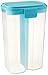 Tall Food Storage Containers With Locking Lids and Two Compartments, Removable Divider Can Change Canister Size, 2-Pack