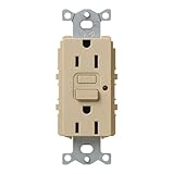 Lutron SCR-15-GFTR-DS Satin Colors 15A GFTR Electrical Socket Receptacle, Desert Stone