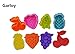 Cookie Cutter Embossing Mold Set By Garloy(4 Pack),Mini Christmas Fruit Theme Cute Cookies Cake Topper Sugar Craft Chocolate Plunger Cutter Mold,Spring-loaded Handle,Food Safe Plastic(Colors May Vary)