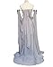 Xfang Women's Chiffon Dress Halloween Cosplay Costume Grey Long Train Dress
