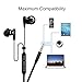 TKKOK Earphones Headphones in-Ear Earbuds with Microphone, Powerful Bass Driven Sound, Ergonomic Design for iPhone, iPad, iPod, Android Smartphone, Tablet, MP3 Player and Many More