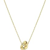 gorjana - Infinity Knot Necklace 16"-18" - 18k Gold Plated Brass - Unique Knot Design - Secure Spring Closure - Adjustable Versatile Length - Gifting Necklace to Loved One