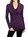 Allegra K Woman Cowl Neck Long Sleeves Slim Fit Casual Top