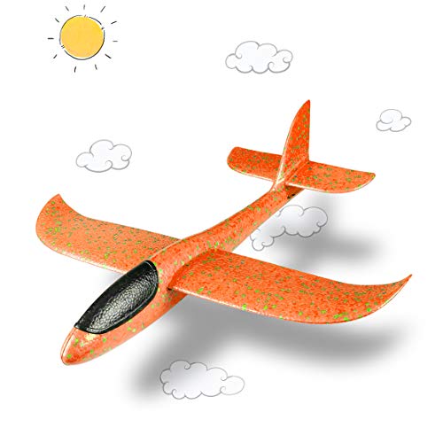 Refasy Airplane Toys for 3-12 Year Old Boys Girls, Children Glider Model Foam Airplane Planes Manual Throwing Fun Outdoor Activities for Kids Sports Game Flying Toys Best Birthday Gifts Yellow - Thumbnail 7