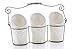ienjoyware Kitchen Tool Crock (4 Pieces) - 3 Ceramic Utensil Holders (4