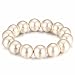 Caperci Fashion Jewelry 13mm Stretch Simulated Pearl Bracelet for Women