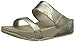 FitFlop Women's Lulu Metallic Snake Slide, Pale Gold, 8 M US